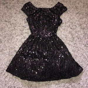 Black sequin dress